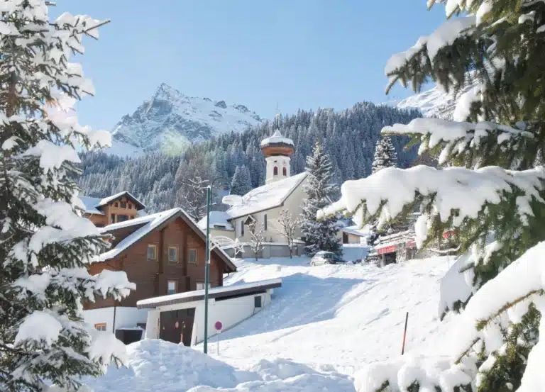 Le village Gargellen en hiver